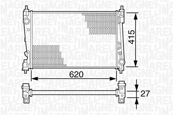 MAGNETI MARELLI radiatorius, variklio aušinimas 350213386000